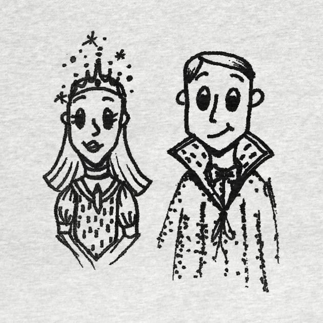Royal Prince and Princess Doodle by 1Redbublppasswo